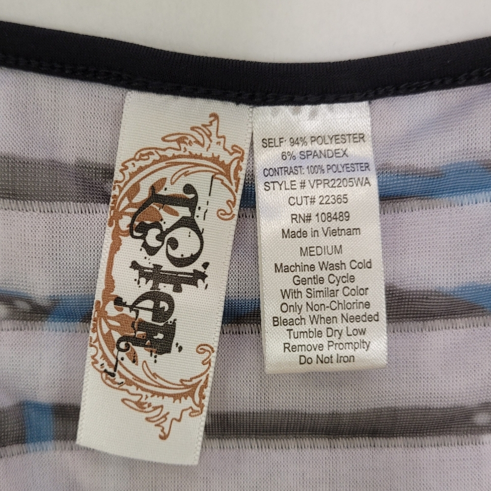 L8teR Sublimated Ruffle Tunic Top - Picture 2 of 11